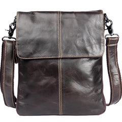 Genuine Leather Mens Cool Small Shoulder Bag Purse Messenger Bag Crossbody Bag for Men - imessengerbags