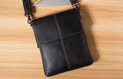 Genuine Leather Mens Cool Small Shoulder Bag Purse Messenger Bag Crossbody Bag for Men - imessengerbags