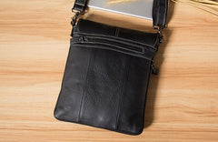 Genuine Leather Mens Cool Small Shoulder Bag Purse Messenger Bag Crossbody Bag for Men - imessengerbags