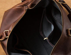 Genuine Leather Mens Large Blue Travel Bag Cool Duffle Bag Shoulder Bag Weekender Bag for Men