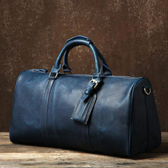 Genuine Leather Mens Large Brown Travel Bag Cool Duffle Bag Shoulder Bag Weekender Bag for Men - imessengerbags