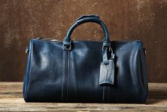 Genuine Leather Mens Large Brown Travel Bag Cool Duffle Bag Shoulder Bag Weekender Bag for Men - imessengerbags