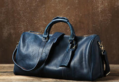 Genuine Leather Mens Large Brown Travel Bag Cool Duffle Bag Shoulder Bag Weekender Bag for Men - imessengerbags