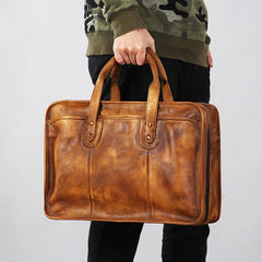 Genuine Leather Mens Large Travel Bag Cool Messenger Bag Shoulder Bag Laptop Bag Briefcase Weekender Bag for Men