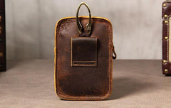 Leather Belt Pouch Mens Small Cases Waist Bag Hip Pack Belt Bag Fanny Pack Bumbag for Men - imessengerbags