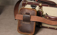 Leather Belt Pouch Mens Small Cases Waist Bag Hip Pack Belt Bag Fanny Pack Bumbag for Men - imessengerbags
