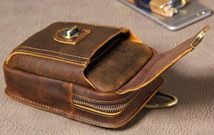 Leather Belt Pouch Mens Small Cases Waist Bag Hip Pack Belt Bag Fanny Pack Bumbag for Men - imessengerbags