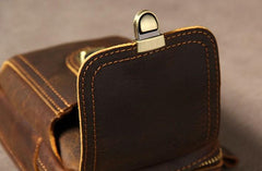 Leather Belt Pouch Mens Small Cases Waist Bag Hip Pack Belt Bag Fanny Pack Bumbag for Men - imessengerbags