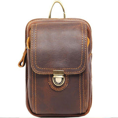 Leather Belt Pouch Mens Small Cases Waist Bag Hip Pack Belt Bag Fanny Pack Bumbag for Men - imessengerbags