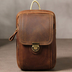 Leather Belt Pouch Mens Small Cases Waist Bag Hip Pack Belt Bag Fanny Pack Bumbag for Men - imessengerbags