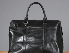 Genuine Leather Mens Travel Bag Cool Messenger Bag Shoulder Bag Handbag Weekender Bag for Men - imessengerbags