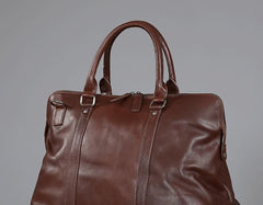 Genuine Leather Mens Travel Bag Cool Messenger Bag Shoulder Bag Handbag Weekender Bag for Men - imessengerbags