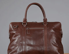 Genuine Leather Mens Travel Bag Cool Messenger Bag Shoulder Bag Handbag Weekender Bag for Men - imessengerbags