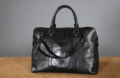 Genuine Leather Mens Travel Bag Cool Messenger Bag Shoulder Bag Handbag Weekender Bag for Men - imessengerbags