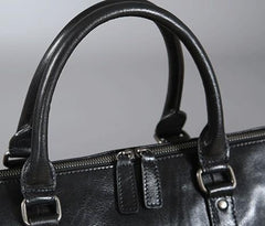 Genuine Leather Mens Travel Bag Cool Messenger Bag Shoulder Bag Handbag Weekender Bag for Men - imessengerbags