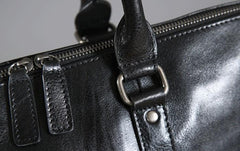Genuine Leather Mens Travel Bag Cool Messenger Bag Shoulder Bag Handbag Weekender Bag for Men - imessengerbags