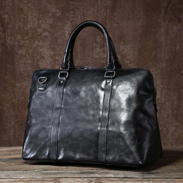 Genuine Leather Mens Travel Bag Cool Messenger Bag Shoulder Bag Handbag Weekender Bag for Men - imessengerbags