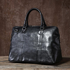 Genuine Leather Mens Travel Bag Cool Messenger Bag Shoulder Bag Handbag Weekender Bag for Men - imessengerbags