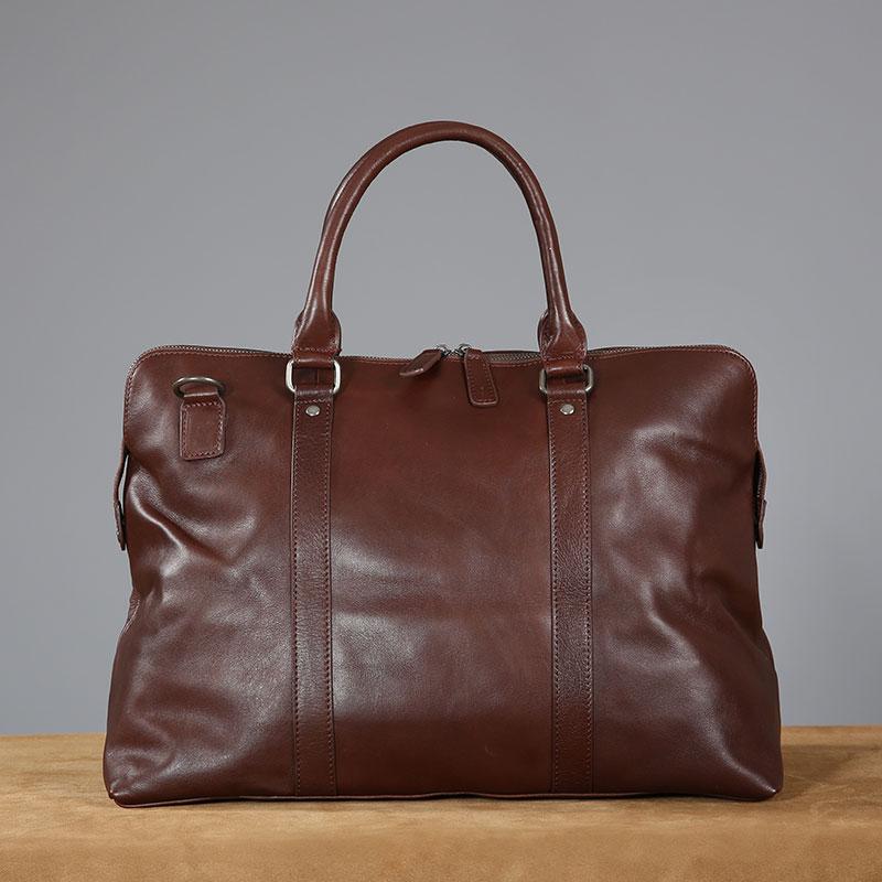 Genuine Leather Mens Travel Bag Cool Messenger Bag Shoulder Bag Handbag Weekender Bag for Men - imessengerbags