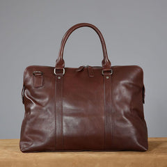 Genuine Leather Mens Travel Bag Cool Messenger Bag Shoulder Bag Handbag Weekender Bag for Men - imessengerbags