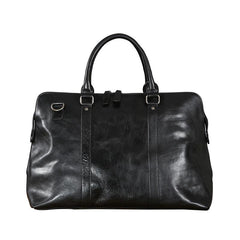 Genuine Leather Mens Travel Bag Cool Messenger Bag Shoulder Bag Handbag Weekender Bag for Men - imessengerbags