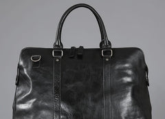 Genuine Leather Mens Travel Bag Cool Messenger Bag Shoulder Bag Handbag Weekender Bag for Men - imessengerbags