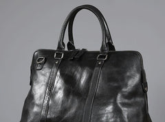 Genuine Leather Mens Travel Bag Cool Messenger Bag Shoulder Bag Handbag Weekender Bag for Men - imessengerbags