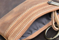 Genuine Leather Mens Wallet Cool Short Card Coin Holder Wallet Purse for Mens - imessengerbags