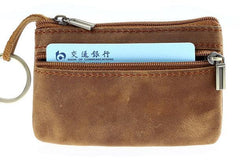 Genuine Leather Mens Wallet Cool Short Card Coin Holder Wallet Purse for Mens - imessengerbags