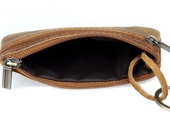 Genuine Leather Mens Wallet Cool Short Card Coin Holder Wallet Purse for Mens - imessengerbags