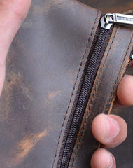 Genuine Leather Mens Wallet Cool Short Card Coin Holder Wallet Purse for Mens - imessengerbags