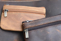 Genuine Leather Mens Wallet Cool Short Card Coin Holder Wallet Purse for Mens - imessengerbags