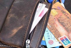 Genuine Leather Mens Wallet Cool Short Card Coin Holder Wallet Purse for Mens - imessengerbags