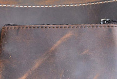 Genuine Leather Mens Wallet Cool Short Card Coin Holder Wallet Purse for Mens - imessengerbags