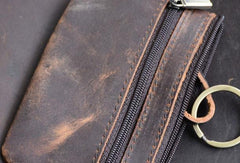 Genuine Leather Mens Wallet Cool Short Card Coin Holder Wallet Purse for Mens - imessengerbags