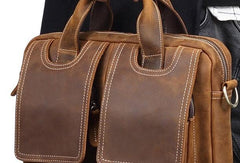 VINTAGE LEATHER MENS LARGE BRIEFCASES BUSINESS BRIEFCASEs COOL SHOULDER BAG HANDBAGS FOR MEN - imessengerbags