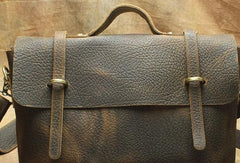Vintage Mens Leather Briefcase Business Briefcase Work Bag Shoulder Bag For Men - imessengerbags