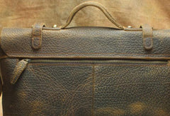 Vintage Mens Leather Briefcase Business Briefcase Work Bag Shoulder Bag For Men - imessengerbags