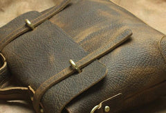 Vintage Mens Leather Briefcase Business Briefcase Work Bag Shoulder Bag For Men - imessengerbags
