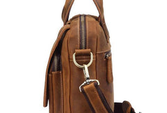 VINTAGE LEATHER MENS LARGE BRIEFCASES BUSINESS BRIEFCASEs COOL SHOULDER BAG HANDBAGS FOR MEN - imessengerbags