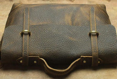 Vintage Mens Leather Briefcase Business Briefcase Work Bag Shoulder Bag For Men - imessengerbags