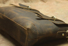 Vintage Mens Leather Briefcase Business Briefcase Work Bag Shoulder Bag For Men - imessengerbags