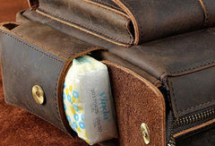 Vintage Mens Leather Biker Drop Leg Bag Messenger Bag Waist Bag Belt Pouches For Men