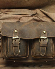 Vintage Mens Leather Camera Bag Small Messenger Bag Cross Body Bag For Men - imessengerbags