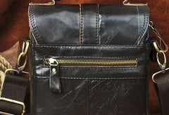 Cool Mens Leather Small Messenger Bag Vintage CrossBody Bag Handbag Shoulder Bag For Men