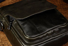 Cool Mens Leather Small Messenger Bag Vintage CrossBody Bag Handbags Shoulder Bag For Men