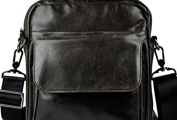 Cool Mens Leather Small Messenger Bag Vintage CrossBody Bag Handbags Shoulder Bag For Men