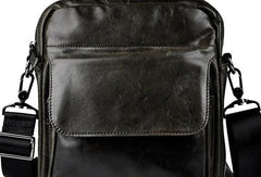 Cool Mens Leather Small Messenger Bag Vintage CrossBody Bag Handbags Shoulder Bag For Men