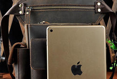 Vintage Mens Leather Biker Drop Leg Bag Messenger Bag Waist Bag Belt Pouches For Men
