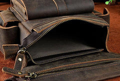 Vintage Mens Leather Biker Drop Leg Bag Messenger Bag Waist Bag Belt Pouches For Men